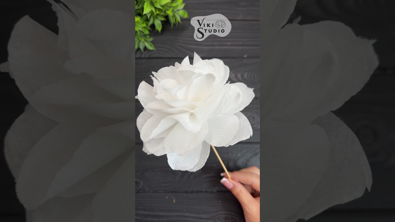 How to make Easy Tissue Paper Flowers DIY Paper Craft Tutorial