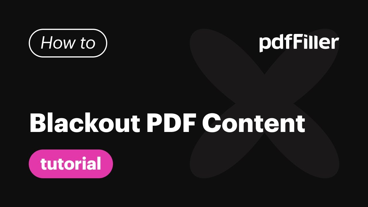 Quick Guide: Blackout Sensitive Content with PDFfiller 📝