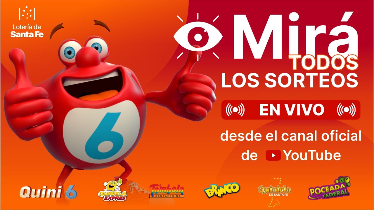 Transmisión en vivo de la Lotería de Santa Fe 🎲