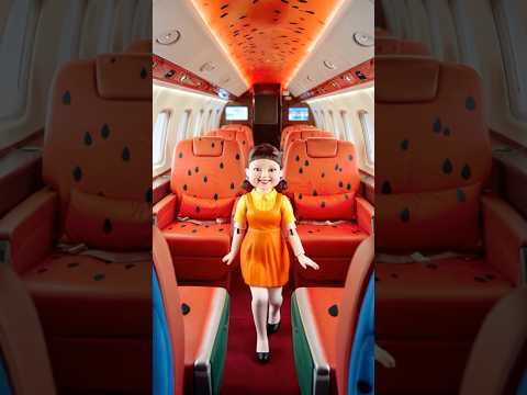 Strawberry International Flight! Welcome Aboard! ✈️ #monsty #flight #funny #airport #squidgame2