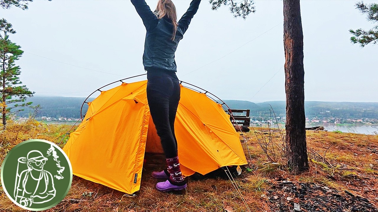 Ночёвка в палатке у реки и узкие пещеры ⛺