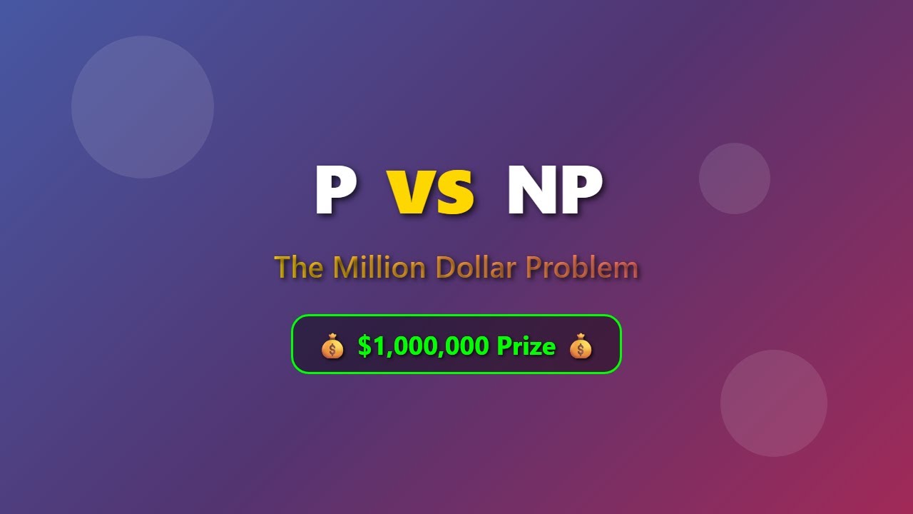 P vs NP: The Million Dollar Problem Explained 💻