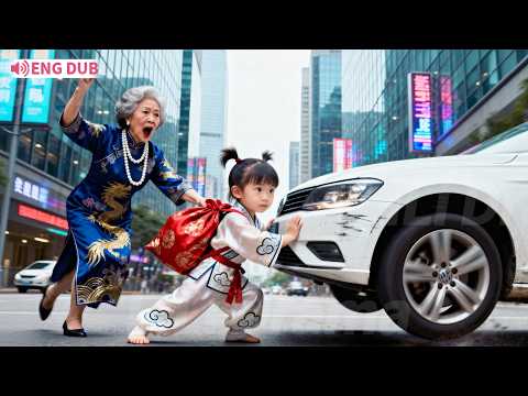 5Y Girl Stops Car with One Hand to Save an Old, Unaware It’s Her Grandma! "CEO Dad, Take Me Home!"