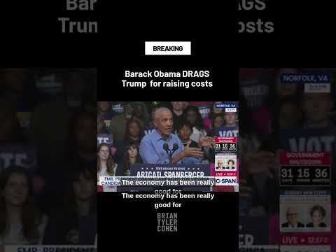 Barack Obama DRAGS Trump for raising costs