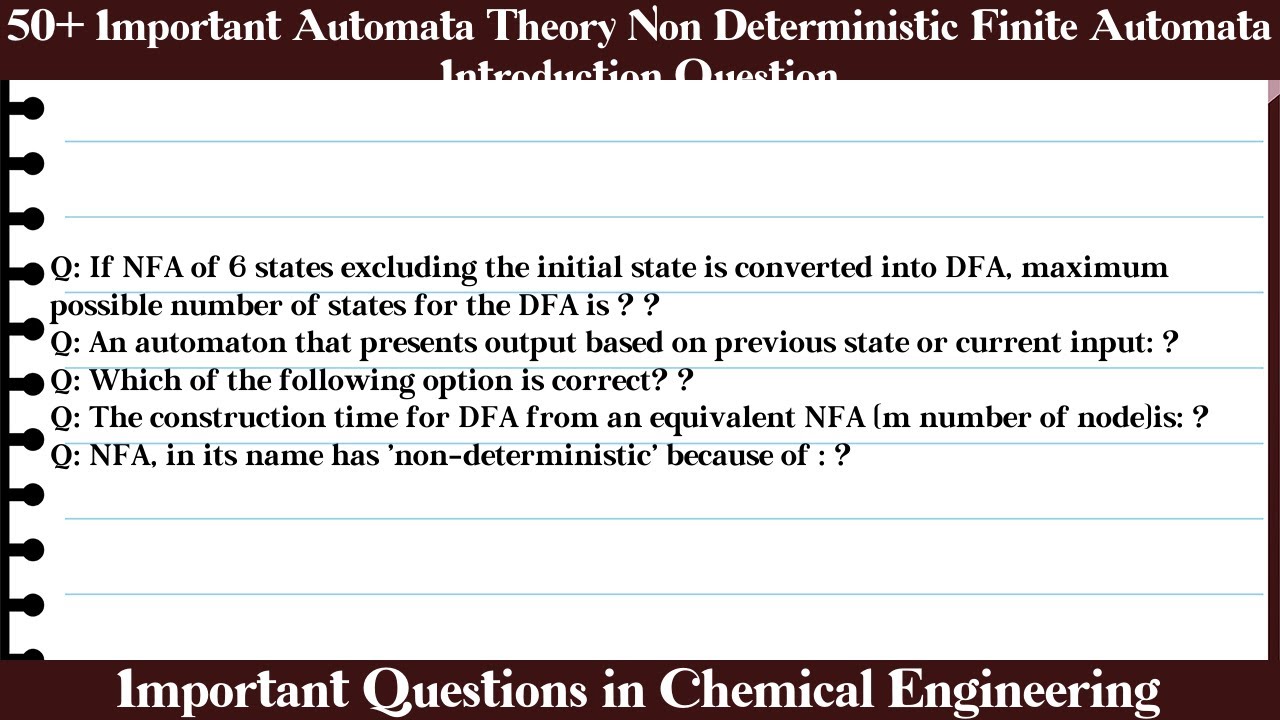 Automata Theory: NFA MCQ Quiz π€