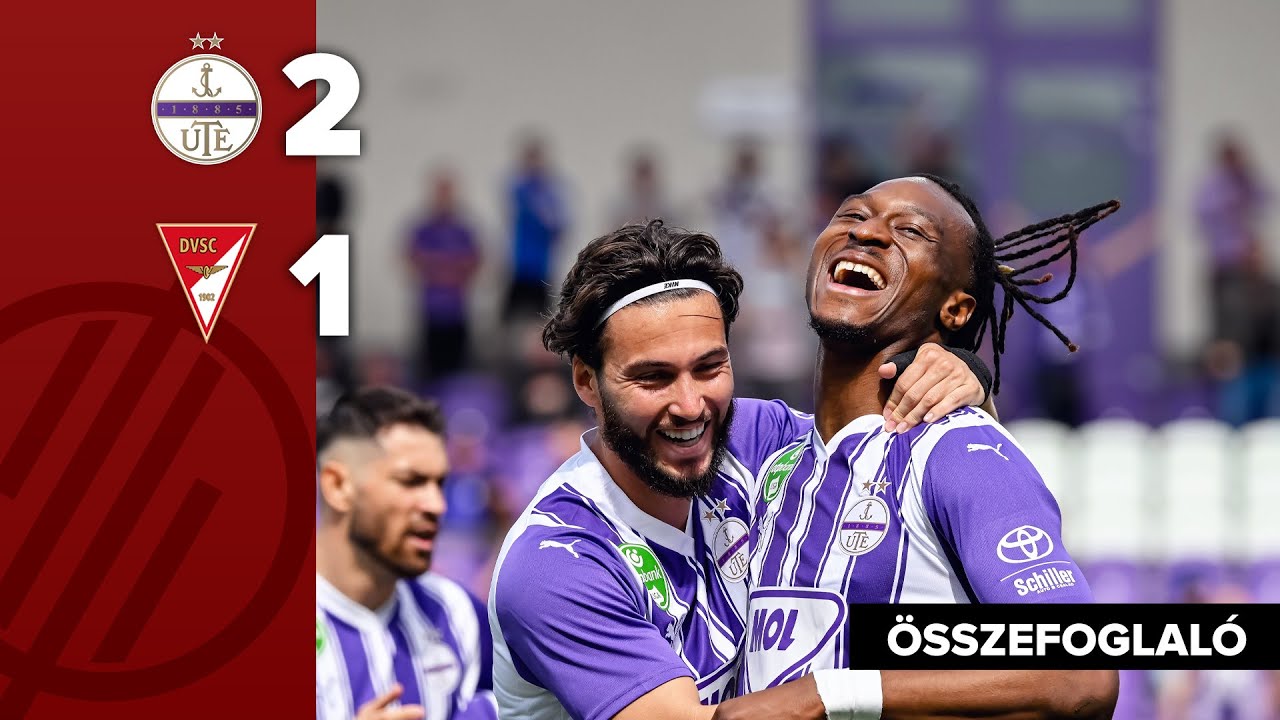 Újpest NB I: Győzelem DVSC ellen 2-1 🏆