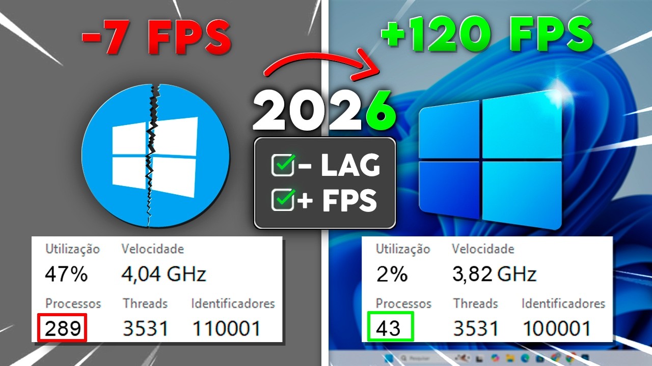 Otimize Windows para Mais FPS em 2026! 🚀