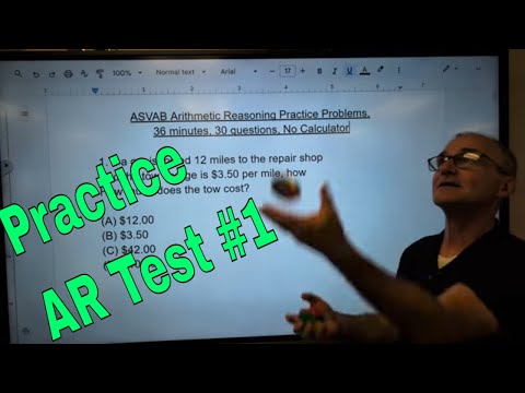 ASVAB Arithmetic Reasoning AFOQT, Practice Test #1-15