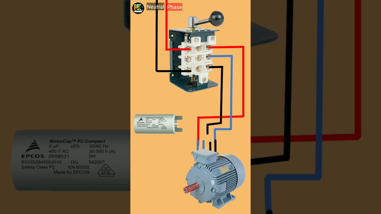 Single Phase Motor: Forward & Reverse Wiring 🔄