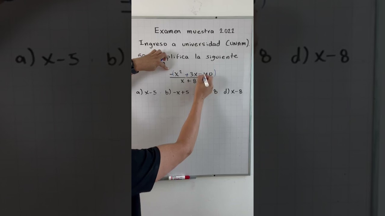 Examen de ingreso a universidad. Ejercicio 50.