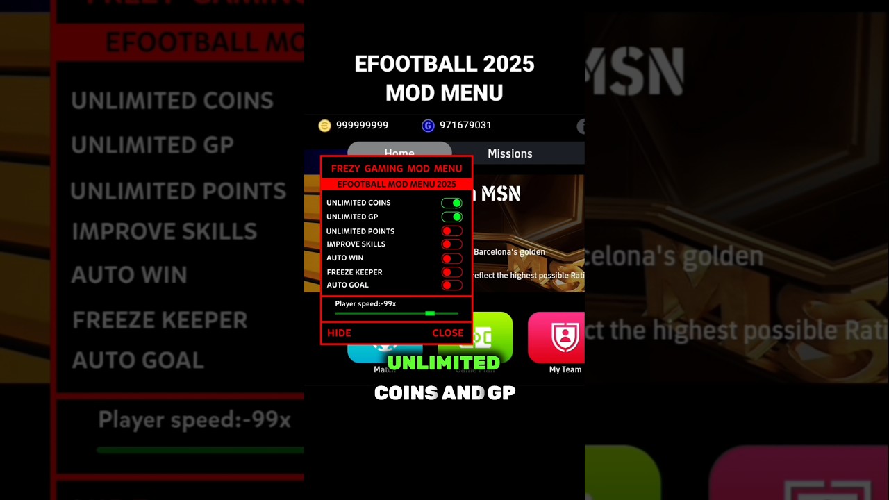 eFootball 2025 Mod APK: Unlimited Coins & GP ⚽