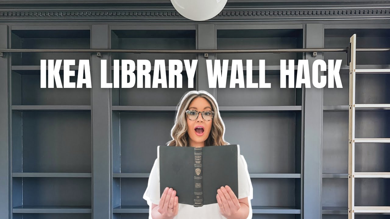 DIY IKEA Billy Bookcase Library Wall 📚