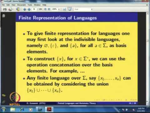 Mod-01 Lec-03 Finite Representation