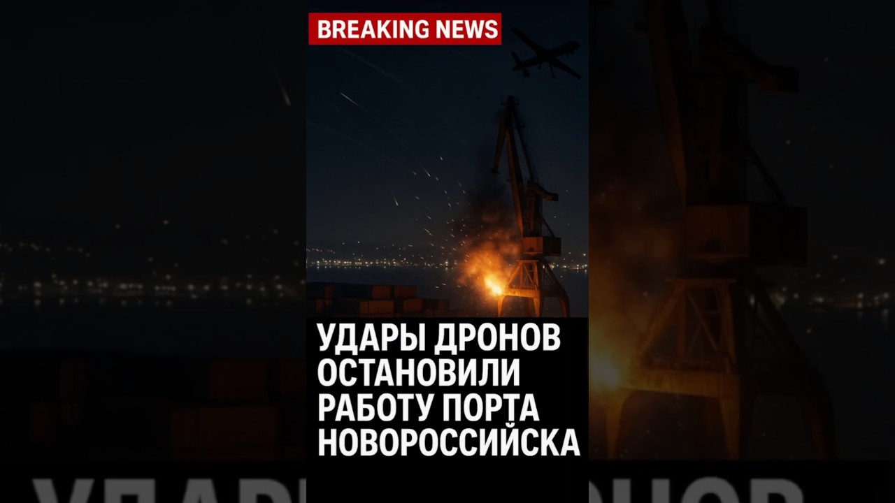 Дроны остановили работу порта Новороссийска 🚢