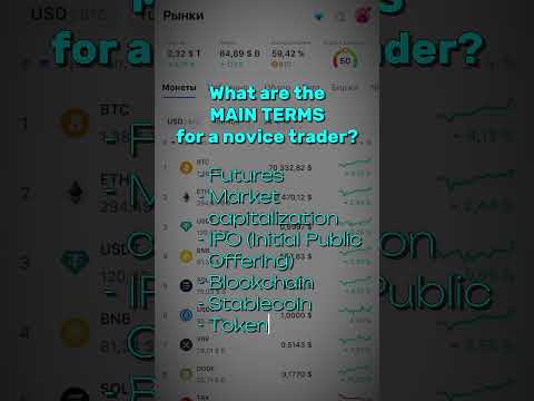 What are the MAIN TERMS for a novice trader?