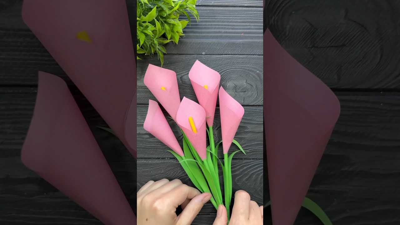 DIY Paper Calla Lily Flower Tutorial πΈ