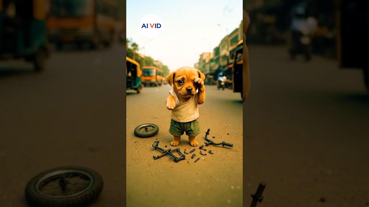 Dog's Bicycle Breaks Down π² | AI Video