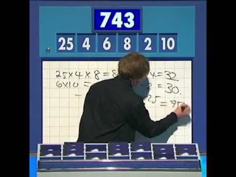 Dr Tom Crawford on Countdown - Hardest Numbers from Week 1
