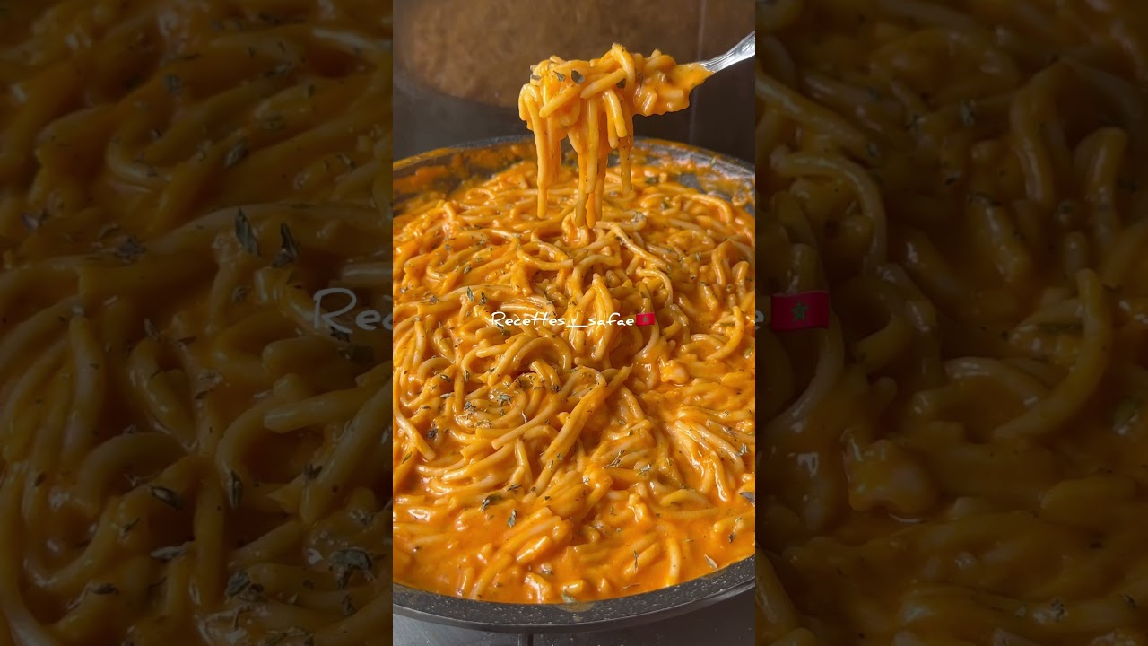 سباغيتي بدون لحوم أو تون مع صلصة لذيذة ومميزة