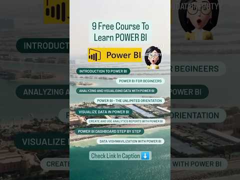 9 Free π Courses To Learn Power BI | Check Instagram @datainfinityy For More Details