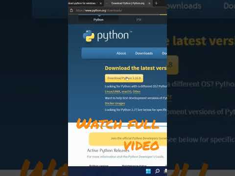 install python in windows 11   #python #programming #coding #python3 #pythontutorial