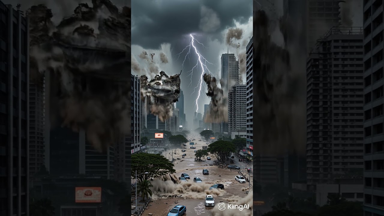 Gempa dan Banjir Menghancurkan Pusat Kota