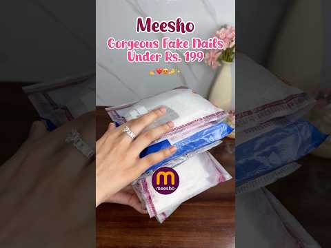 Gorgeous Fake Nails Under Rs. 199💅😍✨#meesho #shorts