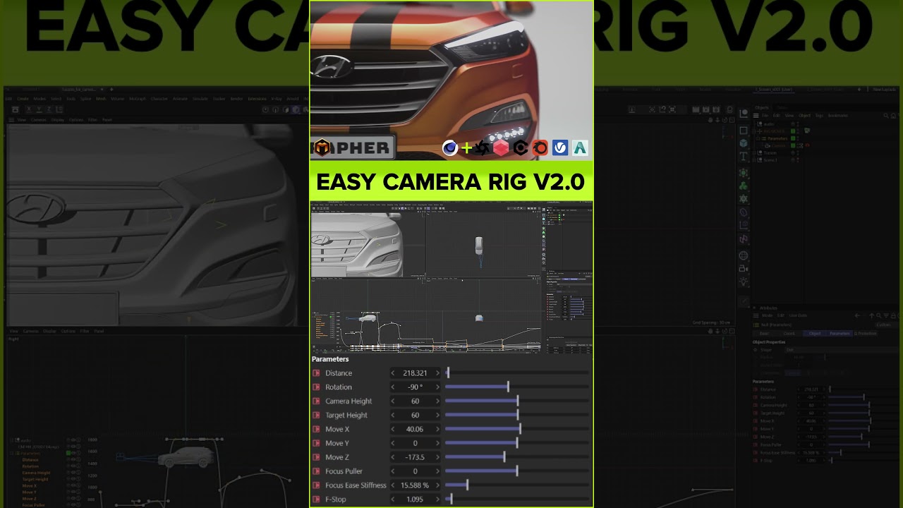Simple Camera Rig for Cinema 4D V2.0 🎥
