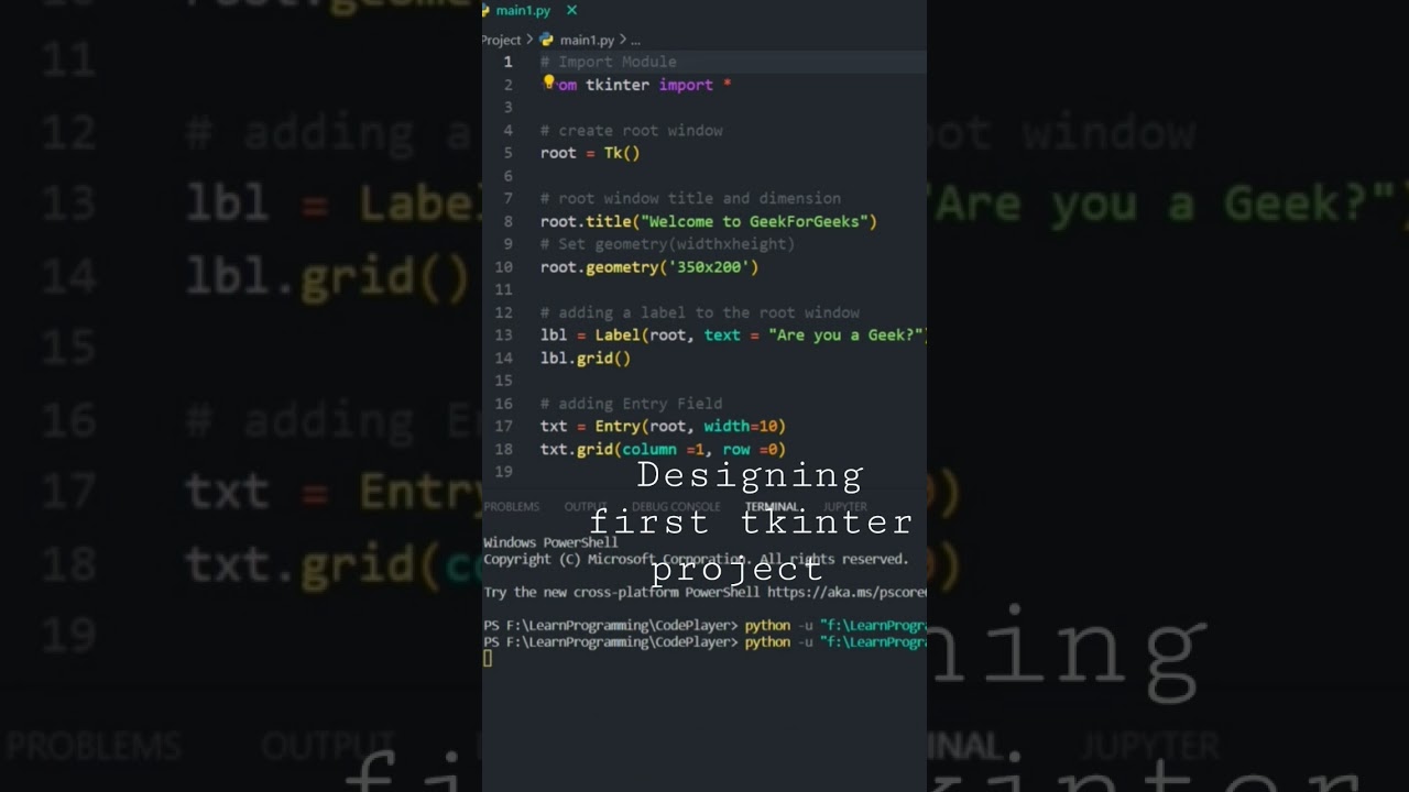 Design Your Tkinter Project with Python 🐍