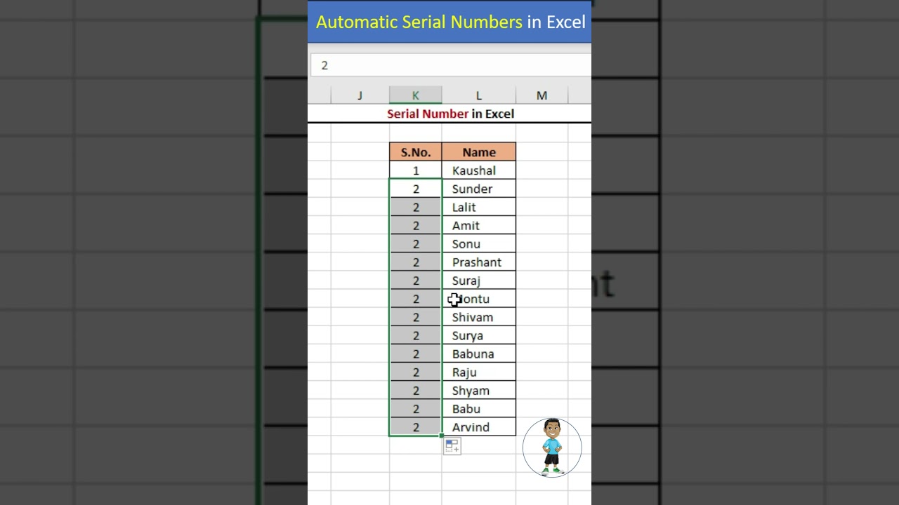 Auto Serial Numbers & ODD/EVEN Formulas in Excel 📊