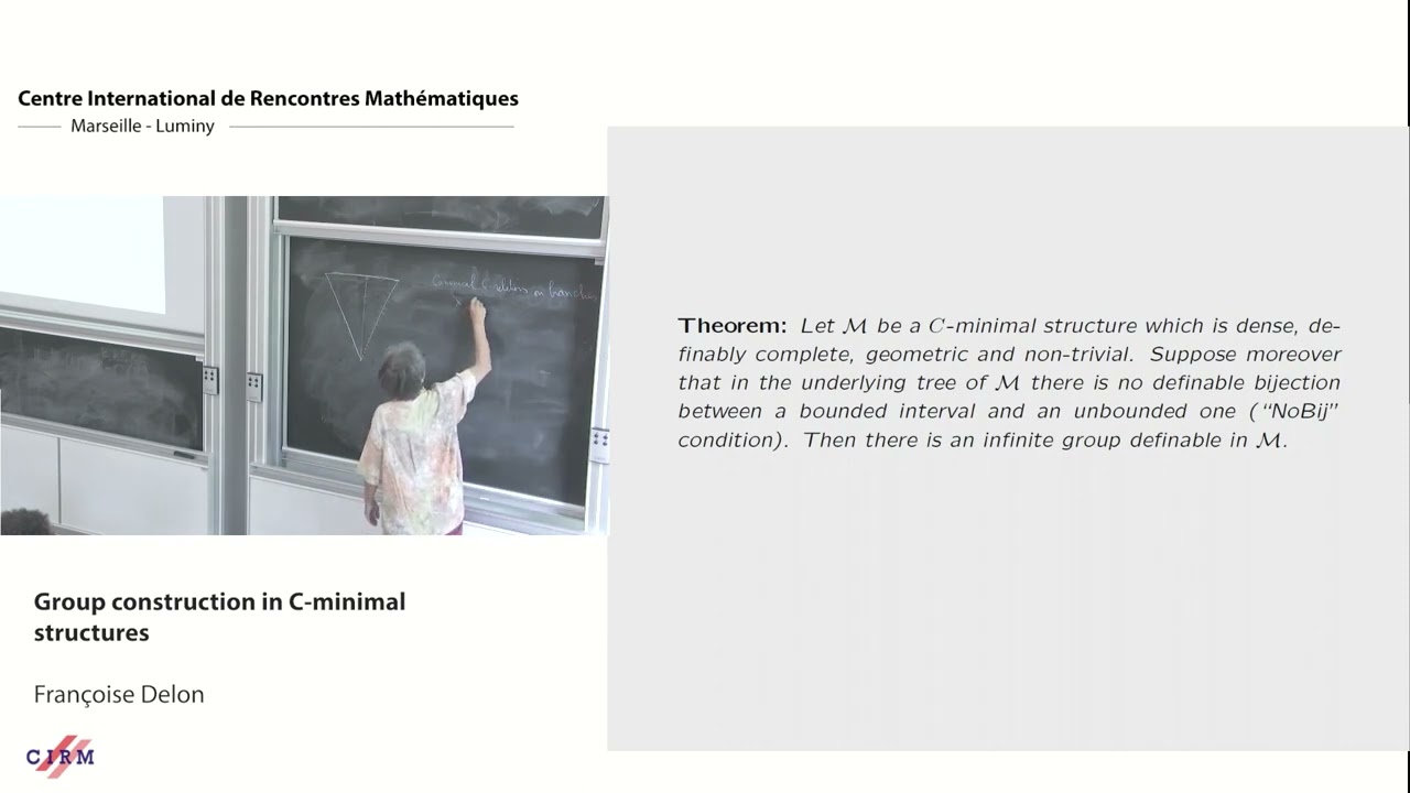 Françoise Delon: Group Construction in C-Minimal Structures
