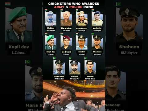 CRICKETERS WHO AWARDED ARMY & POLICE RANK 😱🔥 #shorts #cricket #trending