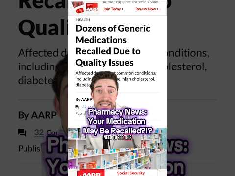 YOUR MEDICATION MAY BE RECALLED! Breaking News (40+ medications recalled) #pharmacist #doctorreacts
