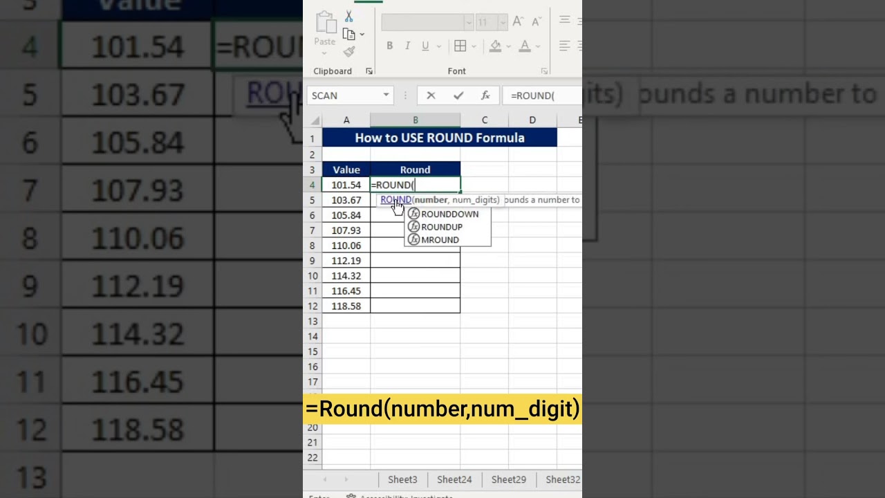 Excel Trick: Master the Round Formula for Perfect Numbers 🔢