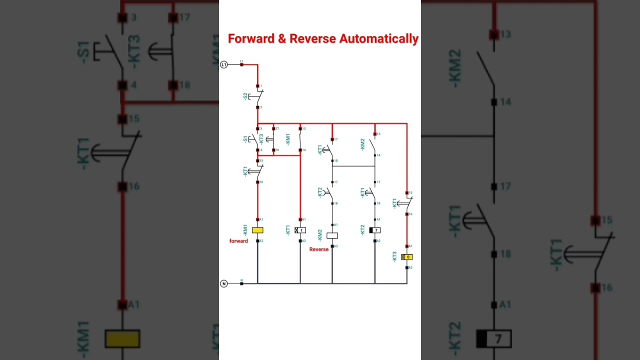 Automatic Forward & Reverse Motor Circuit ⚙️