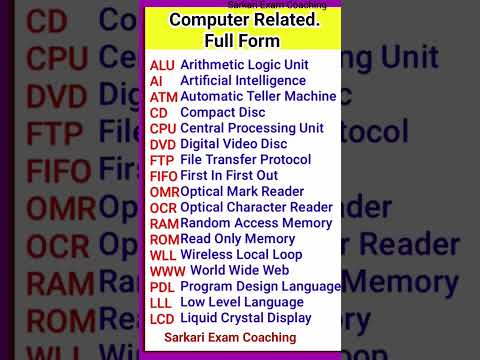 computer related full form | computer GK exam question | SSC CHSL UPSC KVS EVS DSSSB #ssc #computer