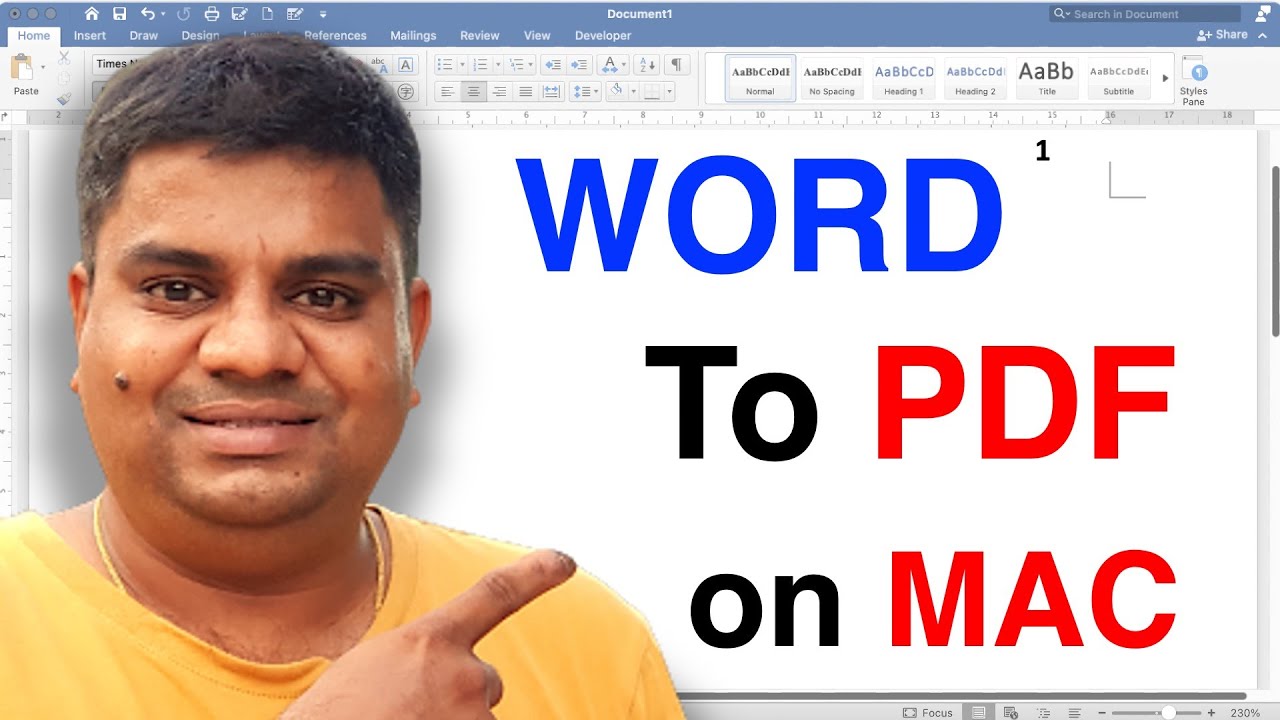 Converting Word Documents to PDF on Mac