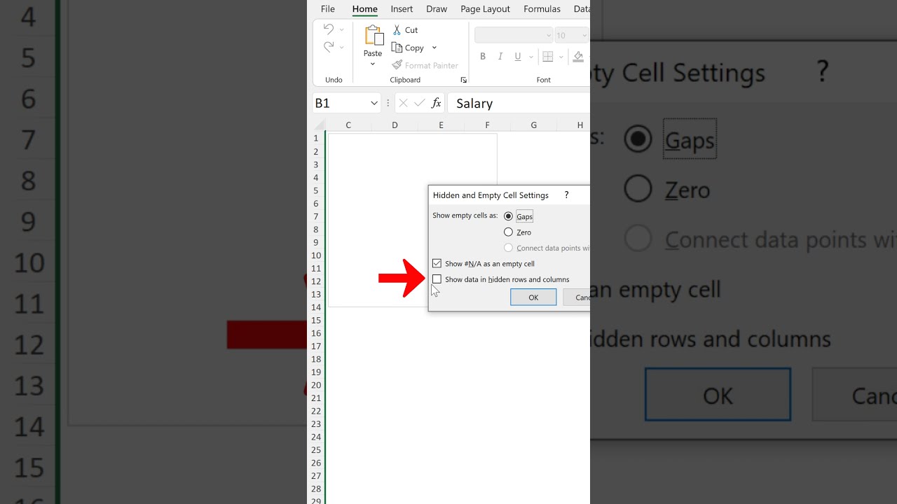 Prevent Excel Charts from Disappearing When Hiding Data