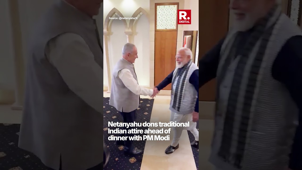 Benjamin Netanyahu Welcomes Narendra Modi in Traditional Indian Attire