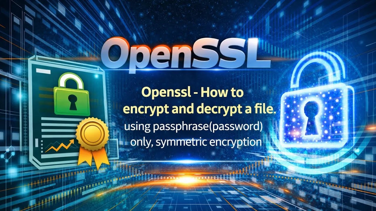 Openssl - How to encrypt and decrypt a file, using passphrase(password) only, symmetric encryption