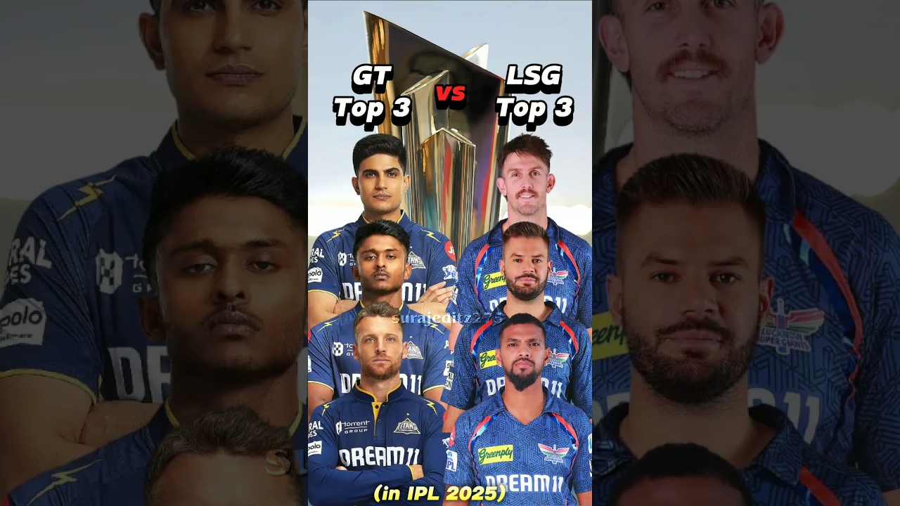 GT Top 3 vs LSG Top 3 After 13 IPL 2025 🔥