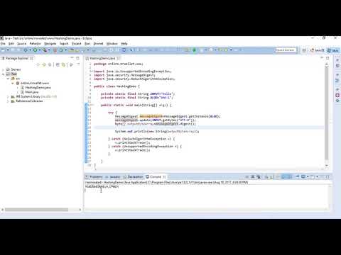 Cryptography in Java. 3.2 Hashing Demo on Java