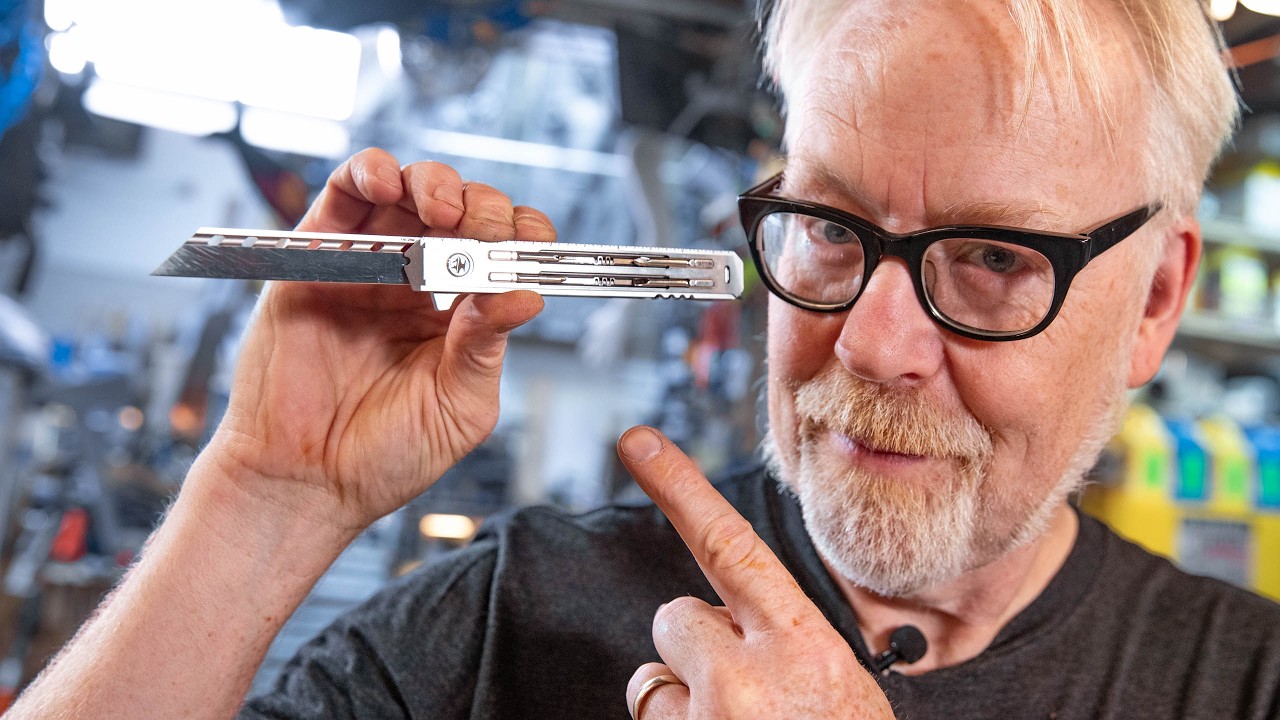 Adam Savage Tests Hacksmith's Titanium EDC Tool ⚙️