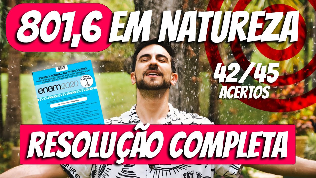 Correção Enem 2020 - Ciências da Natureza (42 Acertos) 🧠