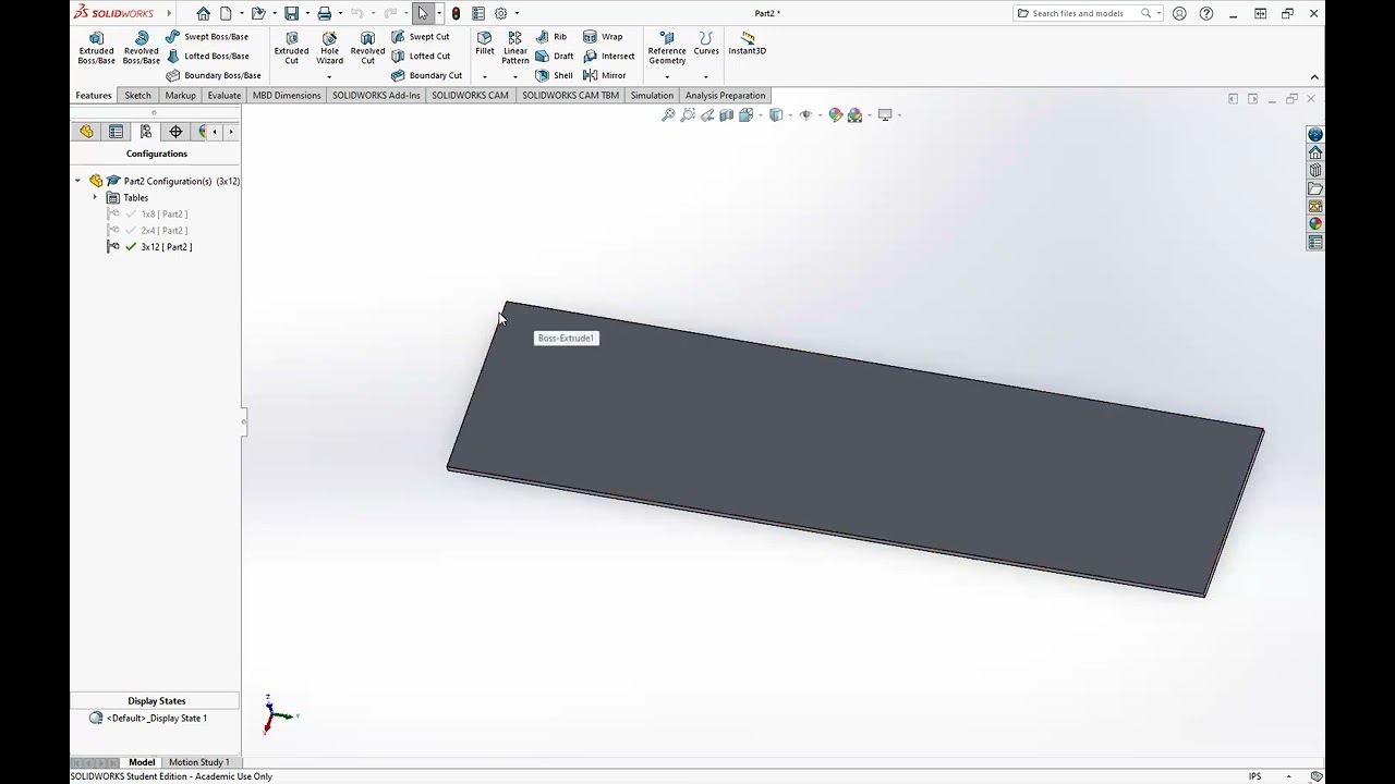 SolidWorks: Manage Global Variables with Design Tables