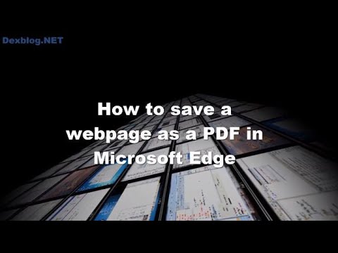 Save Webpage as PDF in Microsoft Edge π₯οΈ