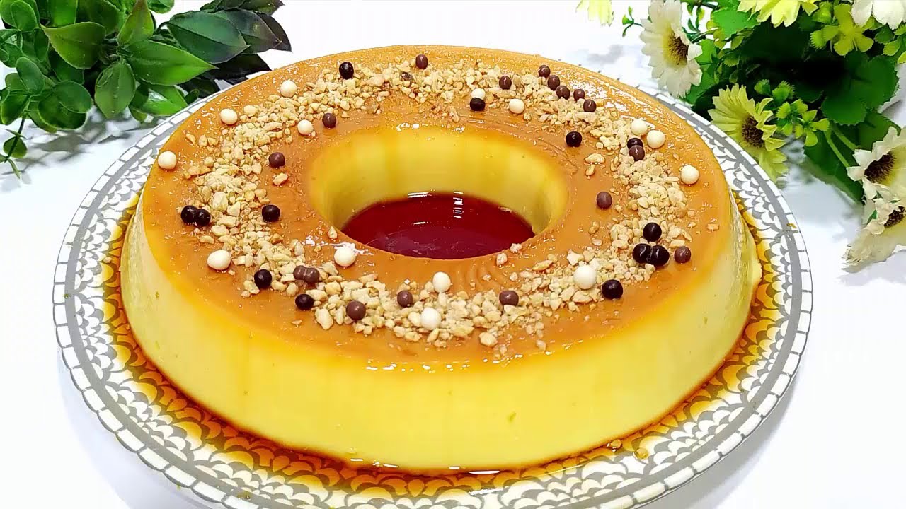 تحلية الكراميل العائلية بدون فرن بمكونات بسيطة 🍮