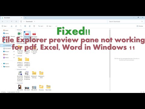 How to fix File Explorer preview pane not working for pdf, Excel, Word in Windows 11