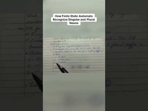 How Finite State Automata Recognize Singular and Plural Nouns | #shorts #examnotes #engineering