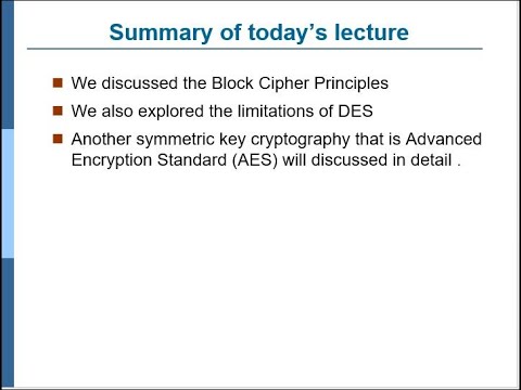 Symmetric Key Cryptography in Hindi Urdu LECTURE 15